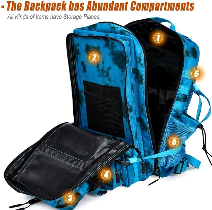 45L Tactical Backpack for Men Women, Military Assault Pack with MOLLE, Large 3 Day Bug Out Bag for Hiking Camping