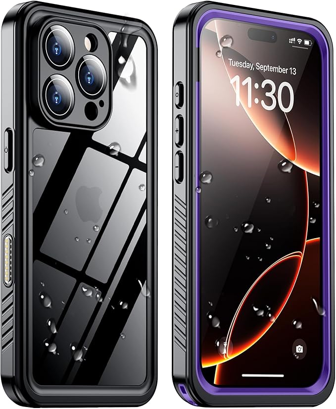 2025 New Designed for iPhone 16 Pro Max Case Waterproof, [Built-in Screen Protector & Glass Camera Protector][Full Body Shockproof][IP68 Underwater][Dropproof] Phone Case for iPhone 16 Pro Max 6.9"