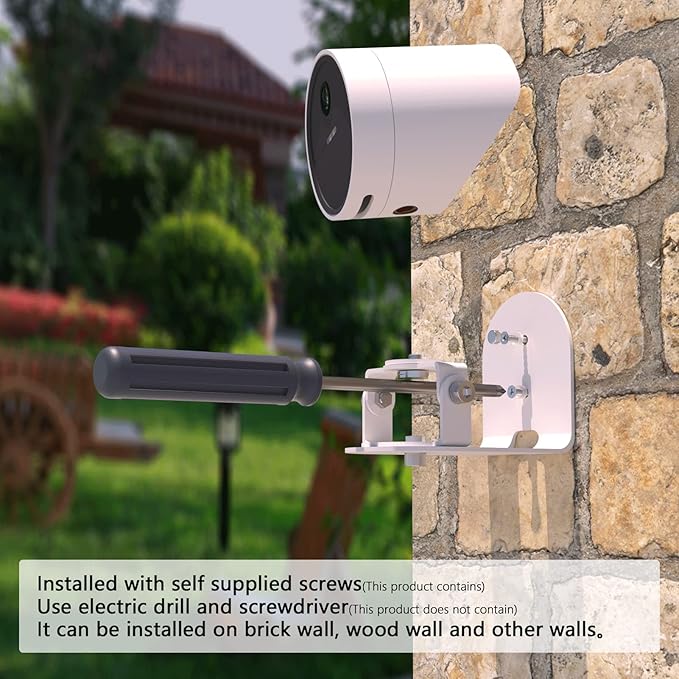 Teccle Metal Wall Mount for SimpliSafe Outdoor Camera, Anti-Drop, 360 Degree Adjustment Swivel Mount Bracket (Camera Not Included) (2 Pack)