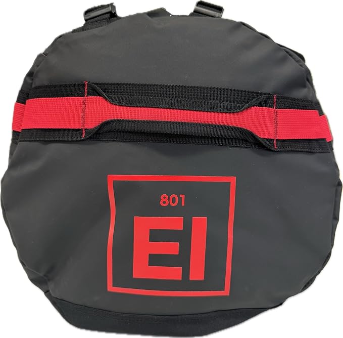 Element Equipment Trailhead Duffel Bag Shoulder Straps Waterproof Black/Red Large