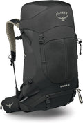 Osprey Stratos 36L Men's Hiking Backpack - Lightweight Backpacking Pack with Waterproof Raincover - Camping Bag, Raven Black