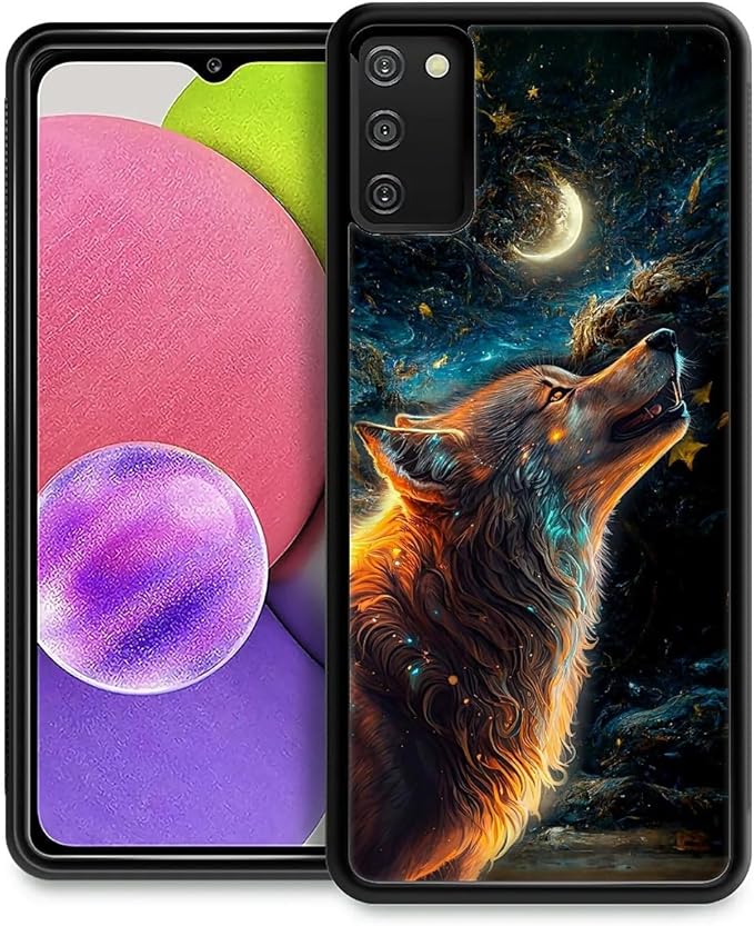 for Samsung Galaxy S20 FE Case, Star Cave Hungry Wolf Pattern Graphic Design Girl Boy Soft Silicone Hard Acrylic Shock Protection for Samsung Galaxy S20 FE