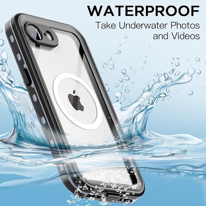 AICase for iPhone 17e/iPhone 16e Case Waterproof with MagSafe Snowproof,Dustproof and Shockproof,IP68 Certified Real 360 Full Body Protection Fully Sealed Underwater Cover for iPhone 17e/16e 6.1"_1