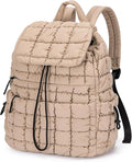 CLUCI Puffy Quilted Backpack Purse for Women, Casual Lightweight Daypack for Women Travel | Purse, Casual, Lightweight, Travel