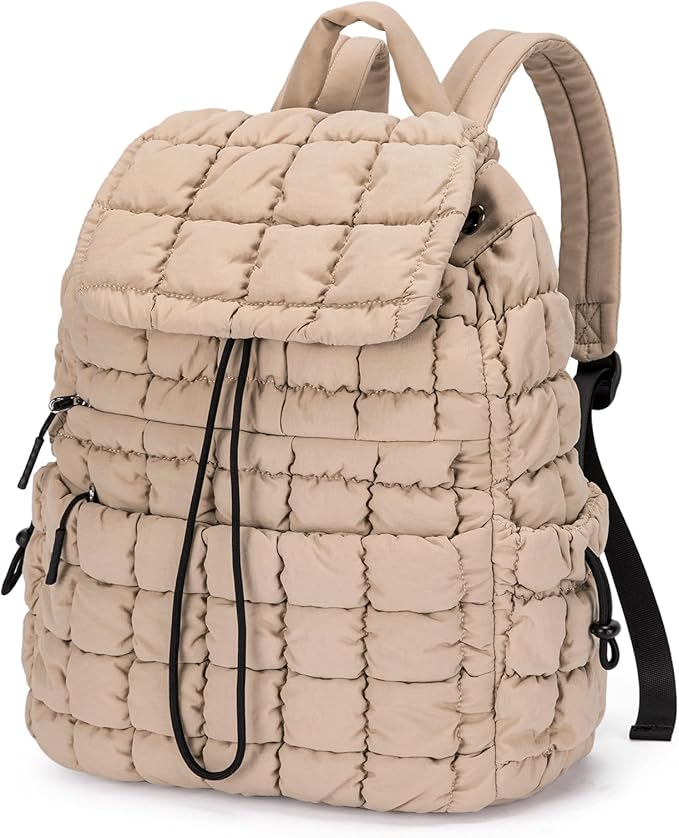 CLUCI Puffy Quilted Backpack Purse for Women, Casual Lightweight Daypack for Women Travel | Purse, Casual, Lightweight, Travel