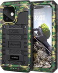 Mitywah Waterproof Case for iPhone 16 Plus, Shockproof Heavy Duty Case with Built-in Screen Protector, Underwater Full Body Protective Metal Case 6.7 inch, Camouflage
