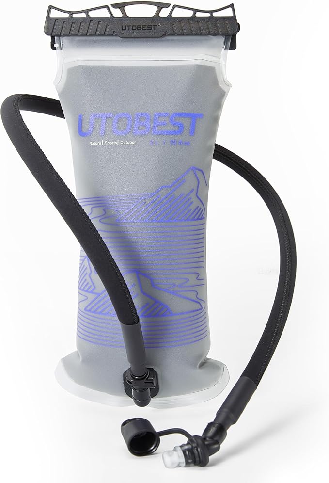 UTOBEST Insulated Water Bladder with Bite Valve Cover Keeps Water Cool or Warm for Hours, Leakproof TPU Hydration for Hiking Camping and Backpacking