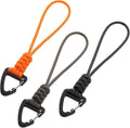 3PCS Paracord Keychain Carabiner, Braided Lanyard Key Chain Men/Women Triangle Buckle Lock Clip Heavy Duty Hook for Car Keys Outdoor Survival Camping Hiking 3 Colors
