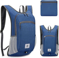DOJUNS Hiking Backpack 15L Small Travel Backpack Lightweight Foldable Daypack Packable Camping Backpacks for Women Men (Blue)
