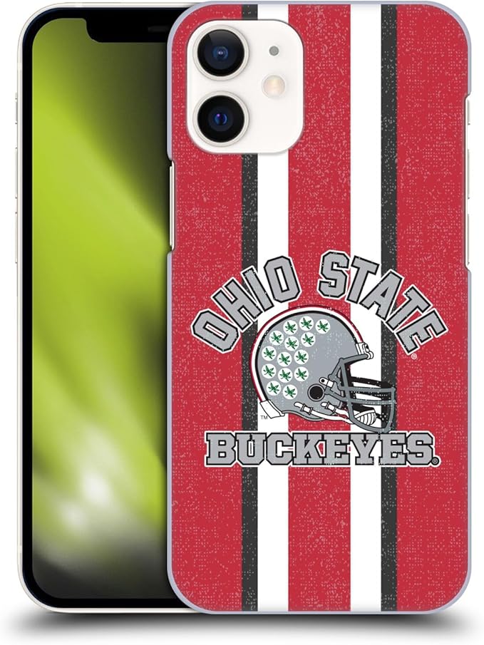 Head Case Designs Officially Licensed Ohio State University Helmet Football Graphics Hard Back Case Compatible with Apple iPhone 12 Mini