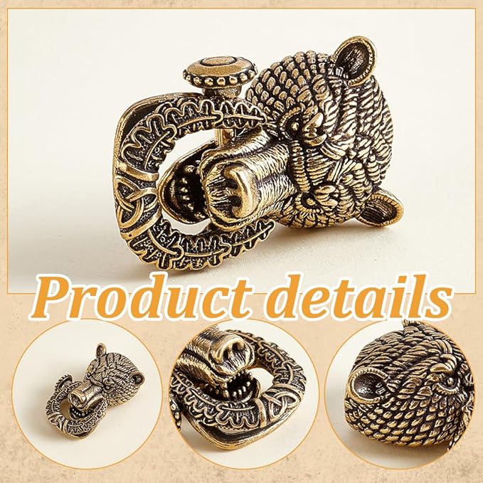 NBEADS Brass Paracord Beads, Spacer Beads for Jewelry EDC Survival Gear Parachute String
