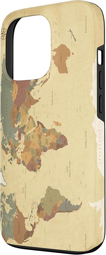 Globe Map Smartphone Cell Cover Gift World Map Pattern Phone Case for iPhone 13 Pro