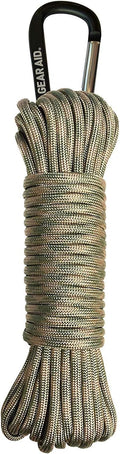 Gear AID 550 Paracord and Carabiner, 7 Strand Utility Cord for Camping and Survival