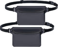 CADONO 2-Pack Waterproof Pouch with Adjustable Waist Strap | Screen Touch Sensitive Dry Bag, Keep Your Phone and Valuables Dry, Perfect for Swimming Kayaking Boating Fishing Beach Diving