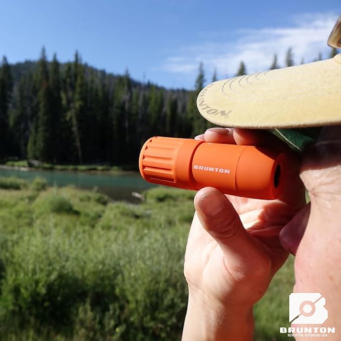 Brunton Echo Monocular 7x18 – Compact Lightweight Pocket Scope for Travel and Hiking – Orange
