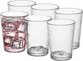 KLIFA- NICE- 14.7 ounce, Set of 6, Acrylic Tumbler Drinking Glasses Set, BPA-Free, Stackable Plastic Drinkware, Dishwasher Safe Cups, Clear