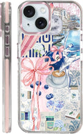 Case for iPhone 14 Plus/15 Plus,[Compatible with MagSafe],Pink Bow Girly Coquette Collage Phone Case Design，for Women Girls Magnetic Clear Cover - Slim, Sleek, & Shockproof Protection