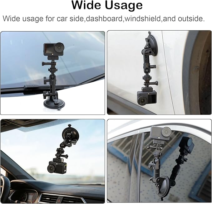 for Osmo Action 6 Osmo Nano Camera Suction Cup Mount,Quick Release Magnetic Mount 360 Rotation Suction Cup Holder Windshield Dash Holder with for DJI osmo Action 6 for GoPro Osmo Nano Accessories