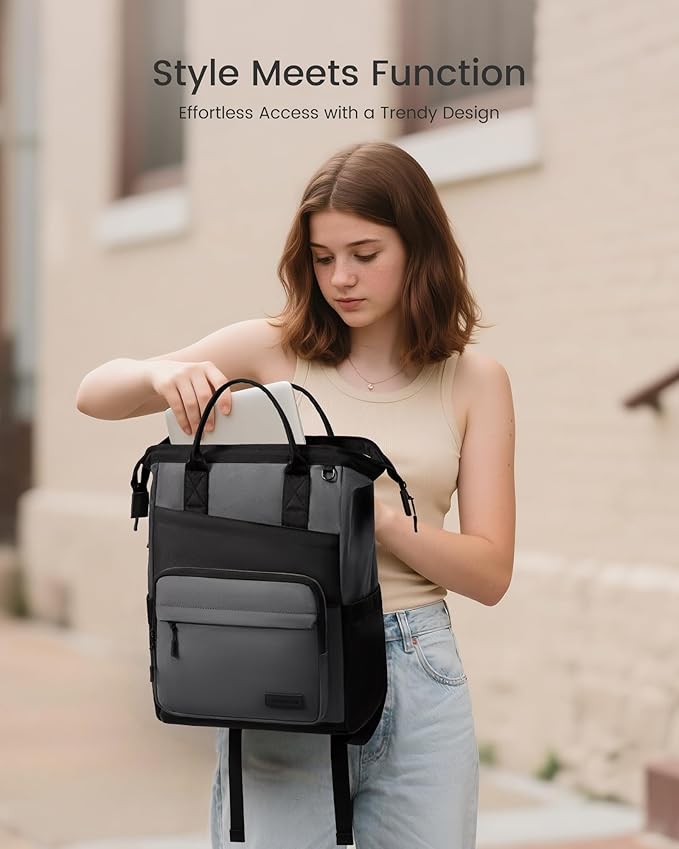 LOVEVOOK Laptop Backpack for Women, 17 Inch Travel Backpack for Work College Business, Water Resistant Teacher Nurse Bag with Large Capacity, School Bookbag Bags Cute Daypack for Woman Girls
