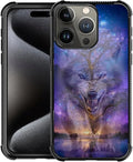 for iPhone 16 Pro Case, Wolves in The Woods Pattern Graphic Design Girl Boy Soft Silicone Hard Acrylic Shock Protection for iPhone 16 Pro