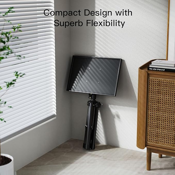 AMADA HOMEFURNISHING Height Adjustable Projector Tripod Stand for 26 to 51 inch, Foldable Laptop Tripod Stand, Portable Outdoor Projector Stand for Laptop, Projector, DJ, or Sheet Music-AMPS02