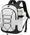 LOVEVOOK Mens Backpack with Giant Tumbler Holder Pocket,15.6 Inch Everyday Laptop Backpack Commuter Travel Work Computer Bag for Women,Casual Hiking College Teacher Back Pack Daypack,White-Black