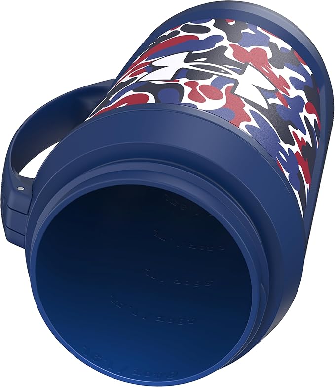 Under Armour Half Gallon Water Bottle Insulated, 64oz Insulated Water Bottle with Handle, Fence Hook, Leak Resistant, for Baseball, Football & More - Royal Hypercamo