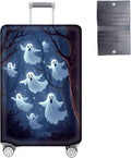 Luggage Cover Protector for 19-20 Inch Suitcases, TSA Approved Elastic Travel Suitcase Covers, Anti-Scratch Washable Luggage Sleeve for Carry On & Checked Bags, Ghosts Flying