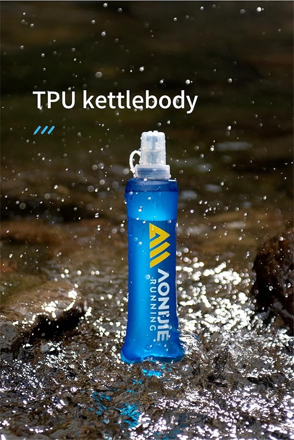 AONIJIE 250ML/350ML/500ML/600ML Portable TPU Soft Water Bottle Folding Soft Flasks For Outdoor Marathon Running Hydration Camping Hiking