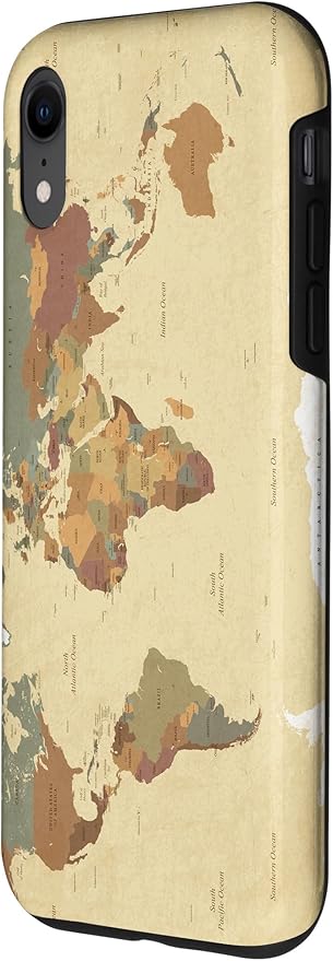 Globe Map Smartphone Cell Cover Gift World Map Pattern Phone Case for iPhone XR