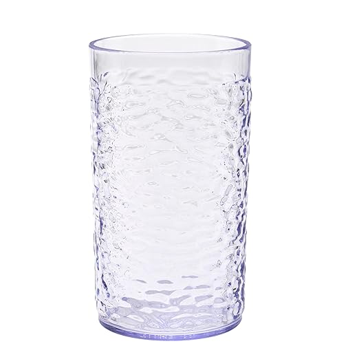 G.E.T. 3316-CL Heavy-Duty Shatterproof Plastic Pebbled Tumbler, 16 Ounce, Clear (Set of 12)