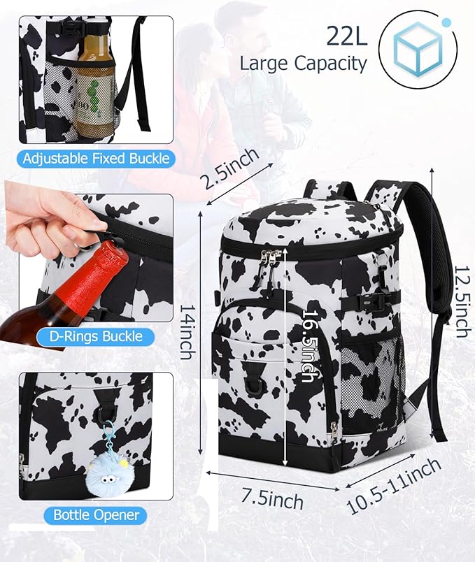 Cooler Backpack, 22L Waterproof Soft Backpack Coolers Leak Proof Beach Backpack Insulated Picnic Lunch Bag for Fishing Camping,Beach,Hiking,Travel