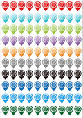 3/8 x 1/2 inch 100 PCS Map Location Position Stickers Waterproof Removable Stickers