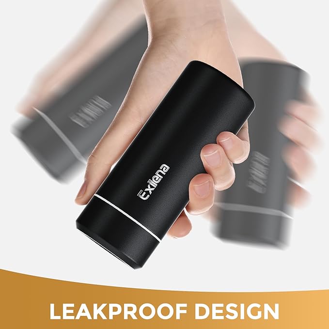 【Upgraded】Exllena Small Insulated Water Bottle 8 oz/250ml– Mini Insulated Water Bottle for Hot & Cold Drinks, Perfect Small Water Bottle for Travel, Purse...(Black)