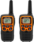 Midland- T51VP3 X-TALKER Spotting and Recovery Walkie-Talkie Long Range - FRS Two Way Radio for kids Caravanning with NOAA Weather Scan + Alert, 38 Privacy Codes - Black/Orange - 2 Pack