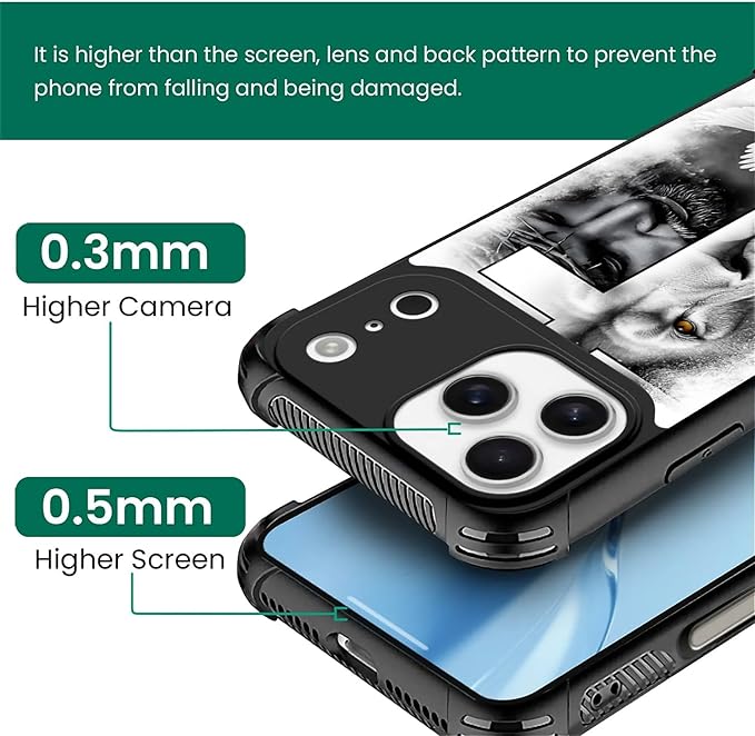 for iPhone 17 Pro Max Case,for MagSafe Graphic Design for Girl Boy Soft Silicone Hard Acrylic Shock Protection Designed for iPhone 17 Pro Max Lion Cross Jesus Christ Dove Pattern