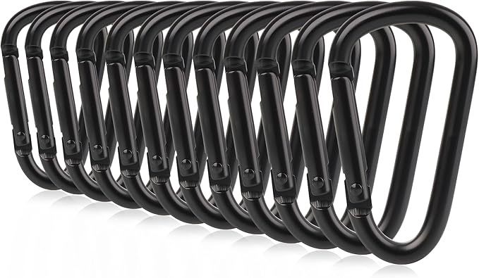 Booms Fishing CC2 Carabiner Clip, 2.3" Small Carabiner Keychain, Multi-use Aluminium D Ring Caribeener Clips