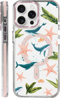 Case for iPhone 14 Pro,[Compatible with MagSafe],Sealife Whale Ocean Wildlife Clear Phone Case Design，for Women Girls Magnetic Clear Cover - Slim, Sleek, & Shockproof Protection