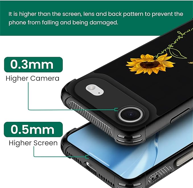for iPhone 17 Air Case,for MagSafe Graphic Design for Girl Boy Soft Silicone Hard Acrylic Shock Protection Designed for iPhone 17 Air Pig Sunflower Yellow Sunshine Pattern