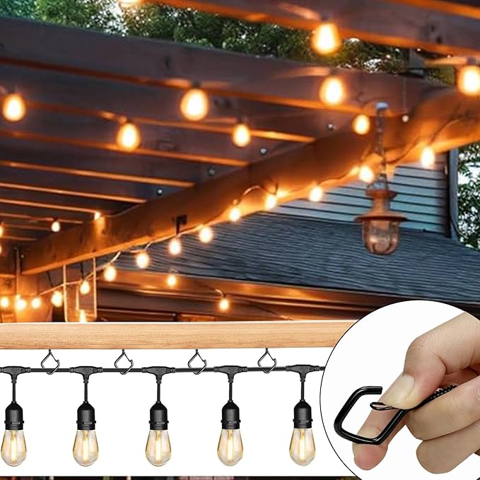 120 Pcs Black Eye Hooks Screw Heavy Duty,Ceiling Hooks for Hanging Plants,String Lights,Cup,Wind Chime,Bird Feeders. Plant Hanger Indoor&Outdoor