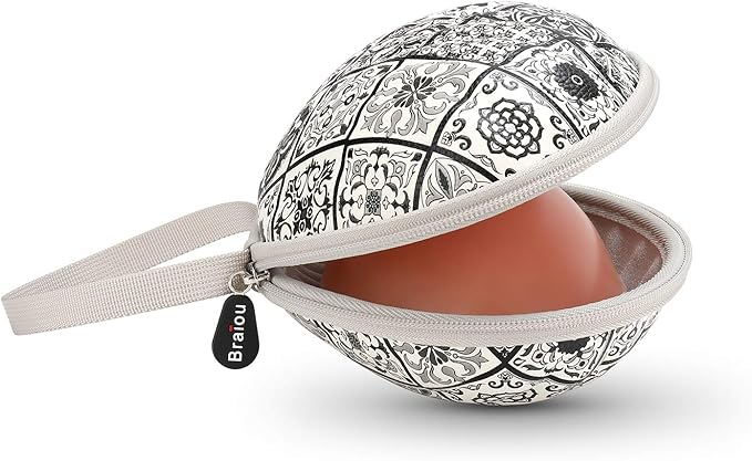 Hard Travel Case for Silicone Bras [A-C Cup] Premium Nubra Organizer Portable Lingerie Underwear Storage Bag (Black Plaid)