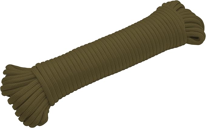 Coghlan's 50 ft Nylon Paracord, Olive Drab- Type III 550 Survival Rope with 7 Core Strands, 550 lbs Break Strength - Versatile Outdoor Gear for Camping, Shelter, Repair, and Emergency Preparedness
