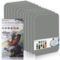 Cahomo 7.9x3.9 inch 12 PCS Nylon Repair Patch Nylon Repair Tape Self Adhesive Fabric Tapes Outdoor Camping Gear Fabric kit for Tent, Umbrella, Down Jackets, Sleeping Bag, Knapsack（Gray）