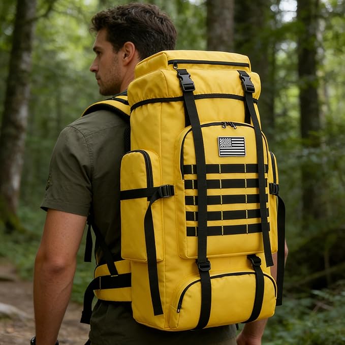 Hiking Backpack for Men 70L/100L Camping Backpack Military Rucksack Molle 3 Days Assault Pack for Climbing | Camping Backpack, 3 Days Assault Pack, for Climbing