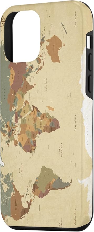 Globe Map Smartphone Cell Cover Gift World Map Pattern Phone Case for iPhone 12 mini