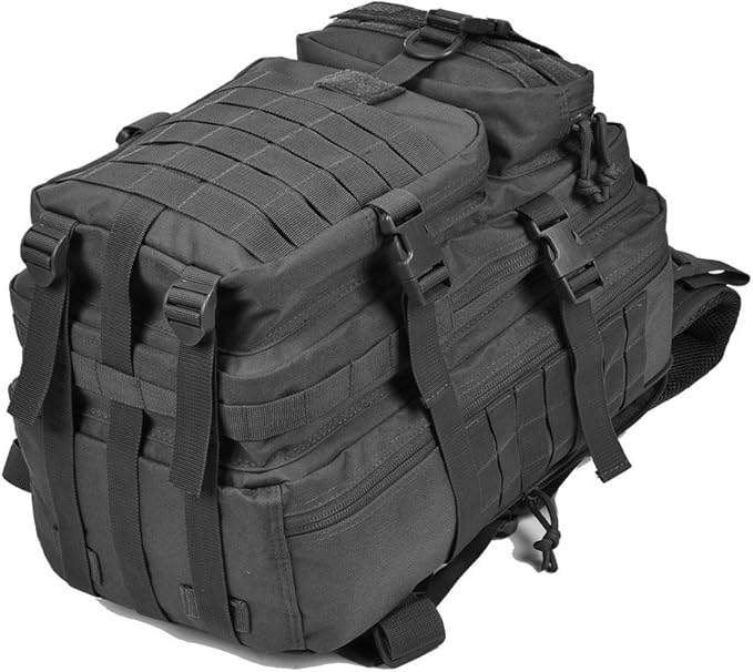 REEBOW GEAR Tactical Backpack for Men Army Molle Military Style Assault Pack Bug Bag Backpacks Daypack (34L Black)