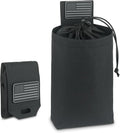 Tactical Dump Pouch for Battle Belt & MOLLE Systems | Foldable Mag Pouch with Drawstring Closure | for Hunting, Duty, Paintball | Includes Flag Patch