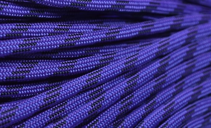 BORED? PARACORD! 550 lb Paracord – Ideal for Crafting, DIY Projects, Camping, Military & Active Outdoors – 300+ Colors – Tactical Parachute Cord Type III – Strong - Raven 50 Feet