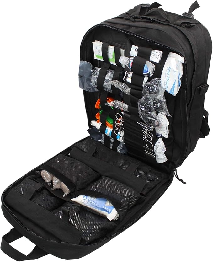 Luminary Stomp Medical Backpack Fully Stocked First Aid Trauma Kit Special Operations Pack Medical Bug Out Bag for EMS/EMT First Responders Preppers (Tactical Black)
