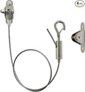 4 Sets Adjustable Hanging Wire Kit, Stainless Steel Multipurpose Suspension Wire Cable with Hook, Heavy Duty Anchor for Furniture, Light, Lamp, Picture, Mirror Secure to Wall or Ceiling, 80in